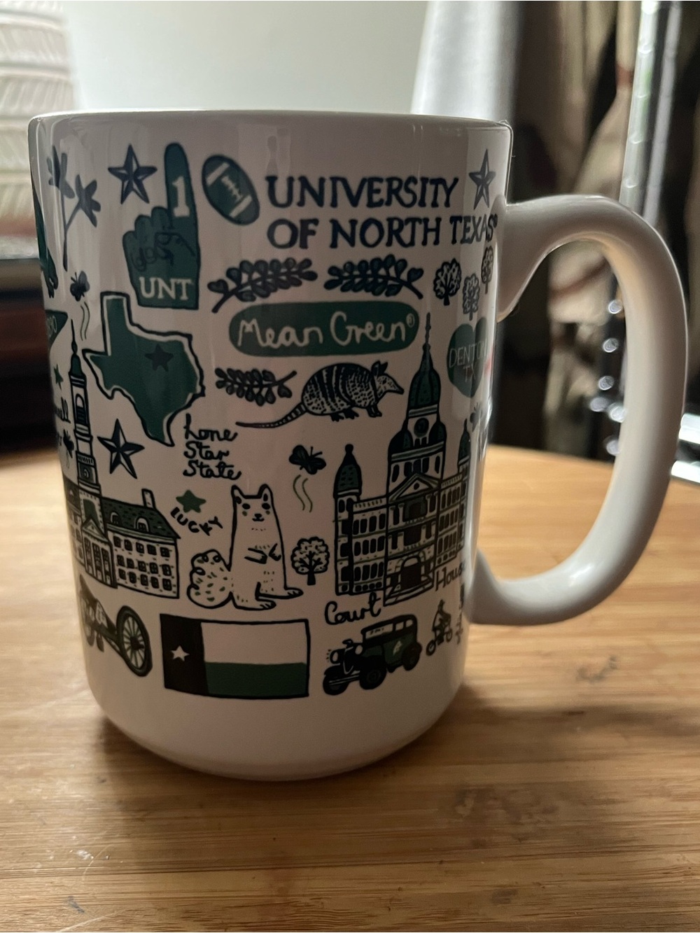 University of North Texas UNT Mean Green Ceramic Coffee Mug Texas